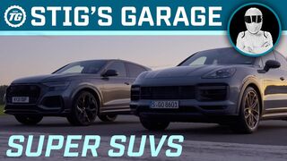 SUPER SUVs: Audi RS Q8 vs Porsche Cayenne Turbo GT | Stig’s Garage ft. Becky Evans