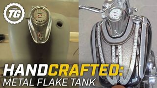 TRANSFORMING A Motorbike Tank Into Work Of Art | Top Gear Handcrafted
