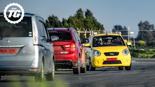 Chris Harris laps a Kia Picanto the wrong way around a race track | Top Gear: Series 29