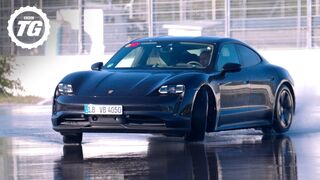 Chris Harris Drives RWD Porsche Taycan: World's Longest EV Drift Record Attempt | Top Gear