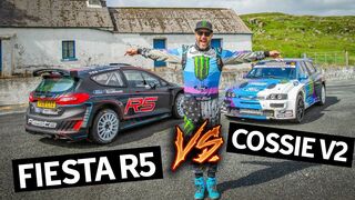 What's Faster?? Ken Block's Cossie V2 vs Brand New Ford Fiesta R5