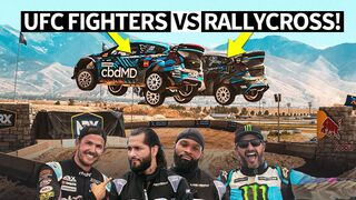 Ken Block Takes UFC Fighters Jorge Masvidal and Tyron Woodley on a Wild Rallycross Ride