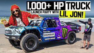Ken Block Reveals New 1,100hp Trophy Truck w/ Lil Jon at a Massive Beach Party in Mexico
