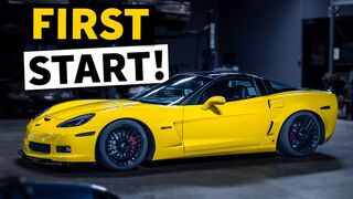 IT RUNS!!! First Start of our Flame-Spittin’ C6 Corvette Z06!