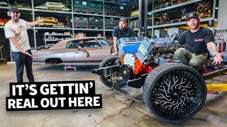 Donk Gets its Big Block eBay Crate Motor “Dropped in”, and We Box the Frame