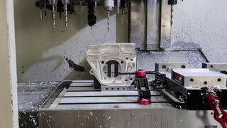 CNC Machined race car upright 26Lbs block into 5Lbs - Short 1 minute Version