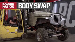 Dropping Our '53 Willys Wagon Body On It's New Chassis - Carcass S1, E6