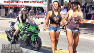 Daytona Bike Week 2021, Lots of Women Riding Motorcycles on Main St, Harley-Davidson, and More Redo.