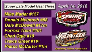 Spring National Series Heat 3 @ Volunteer Speedway April 14, 2018