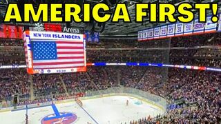 NHL NY Islanders Fans CELEBRATE AMERICA with JAW DROPPING NATIONAL ANTHEM at UBS Arena
