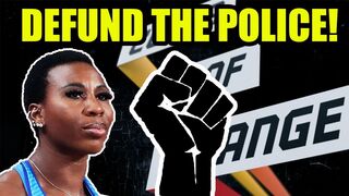 Gwen Berry's sponsor, Color of Change, calls to DEFUND THE POLICE!