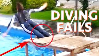 DIVING GONE WRONG!! | New Funny Blooper Videos From Facebook & More! | WinFailFun July 2018