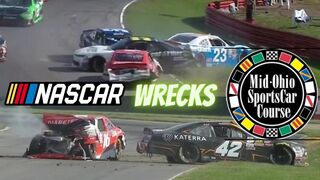 Crazy NASCAR Mid Ohio Wrecks
