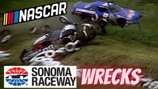 Intense NASCAR Sonoma Wrecks... PART 1