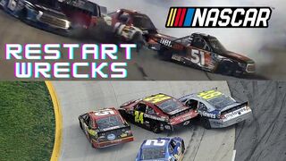 INSANE NASCAR Restart Wrecks