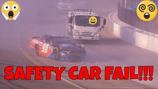 EPIC NASCAR Fails - Safety Vehicle Wrecks