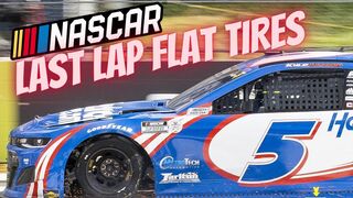 NASCAR Leader Last Lap Flat Tires