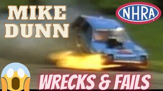 NHRA Crashes: Mike Dunn Wrecks & Fails