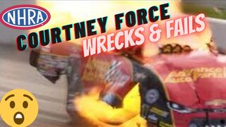 NHRA Crashes: Courtney Force Wrecks & Fails