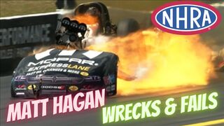 NHRA Crashes: Matt Hagan Wrecks & Fails!