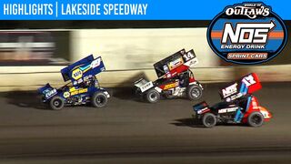 World of Outlaws NOS Energy Drink Sprint Cars Lakeside Speedway October 16, 2020 | HIGHLIGHTS