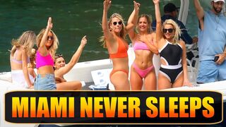 BIKINI GIRLS HAVING A BLAST ON MIAMI RIVER @Boat Zone