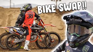 WE SWAPPED BIKES ON THE TRACK!! 250 VS 450!