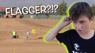 I CRASHED AND SOMEHOW BECAME THE FLAGGER?!? Huckson Deegan Motos!