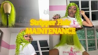 ✨✨✨STRIPPER HAIR MAINTENCE | PLUS A GIFT FOR YALL | Ft. PINKPLUGBEAUTY ‼️✨✨✨ #hairstyle #hairreview