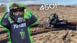 Dangerboy Rides Dads 450 in The Hills!