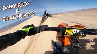 RIDING THE DUNES WITH DANGERBOY FOR THE FIRST TIME ON 450s!!!