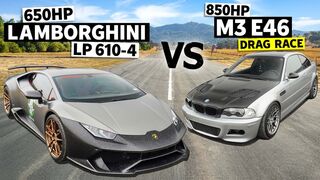 650hp Lamborghini Huracán LP610-4 vs 850hp BMW M3 E46 // THIS vs THAT
