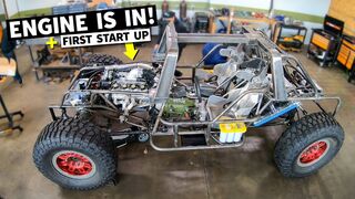 FIRST START! Our HALO Warthog's 1,000 Horsepower TWIN TURBO 438ci Ford Windsor V8 arrives!