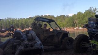 Missouri Mudders go to Bricks Offroad Park June 2020 TGW Friday afternoon SXS flips over in mudhole