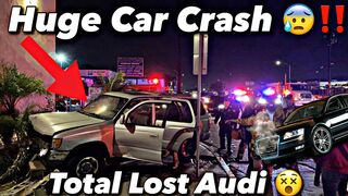 Street Racer Loses Control Of His Audi And Crashes *Total Loss*
