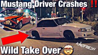 Mustang Loses Control At Huge Car Meet & Crashes  *Must Watch*