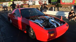 They put a TWIN TURBO BBC in a Mazda RX-7
