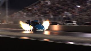 Top Fuel Funny Car Brushes The Wall