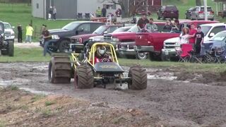 BLOWN Mud Dragster NEW TRACK RECORD - Helling's Mud Park