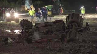 Mud Drag Roll Over Crash - Mud Down in T-Town