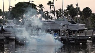 The Docks are Lit in Miami ! (Blackpoint Marina )