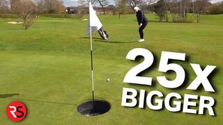 Playing golf with HUGE HOLES!