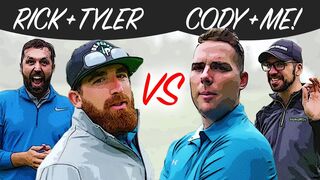 Dude Perfect GOLF Challenge | Rick Shiels + Tyler vs Cody + Peter Finch