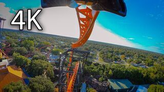 Tigris horizon leveled front seat on-ride 4K POV Busch Gardens Tampa