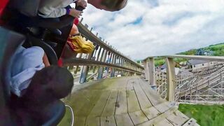 Cú Chulainn horizon leveled front seat on-ride POV Tayto Park