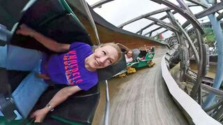 Flying Turns horizon leveled reverse on-ride POV Knoebels Amusement Resort