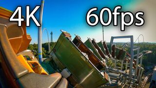 Twisted Timbers horizon leveled back seat on-ride 4K POV @60fps Kings Dominion