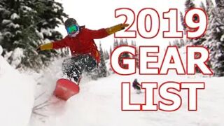 TJ's Snowboard Gear List for 2019