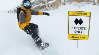 Steep Alpine Snowboarding on Whistler Peak