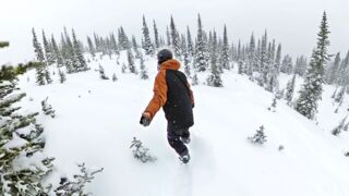 Deep Into The Woods Snowboarding Adventure